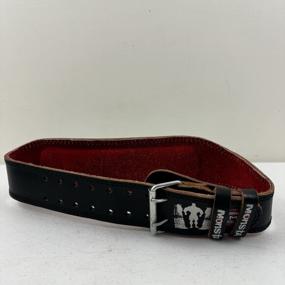 Monsta Clothing CO. Two Pin Leather Weight Lifting Belt Small - Picture 2 of 16